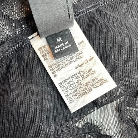 INC Intimates Underwire Lace Bra & Lace Trim Mesh Brief Underwear Black Medium - Picture 13 of 13